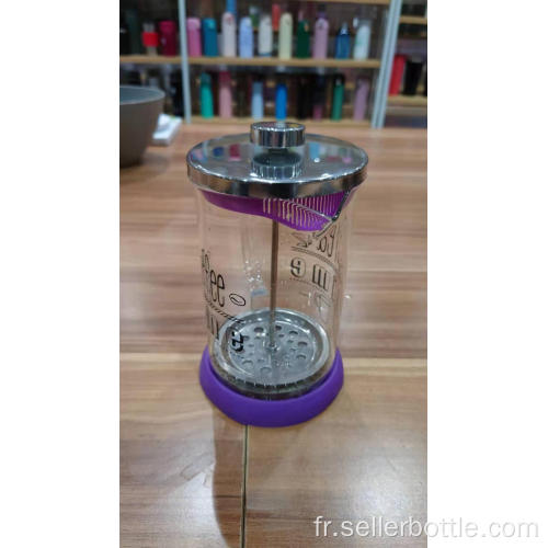 Cafetière d&#39;impression en soie à fond en caoutchouc 750 ml